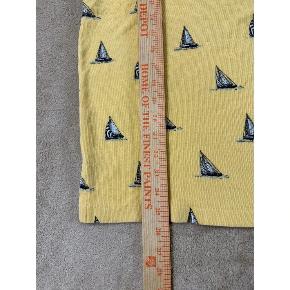 Polo‎ Ralph Lauren Shirt polo Men's size S Yellow Sailboat Print Short Sleeve